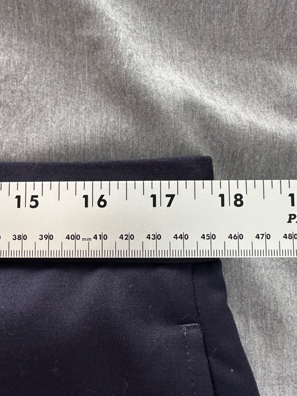 Brooks Brothers 1818 Mens Blue Wool Reda Dress Pants Slim Fit 34x32 *Altered* - Picture 8 of 11
